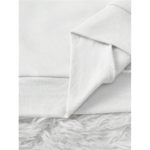 Letter Graphic Round Neck Sweatshirt - Picture 5 of 5